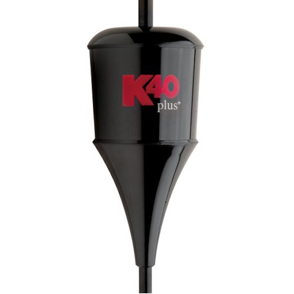 K40 Black Trucker Center Load CB Antenna With Chrome Coil Plus Series