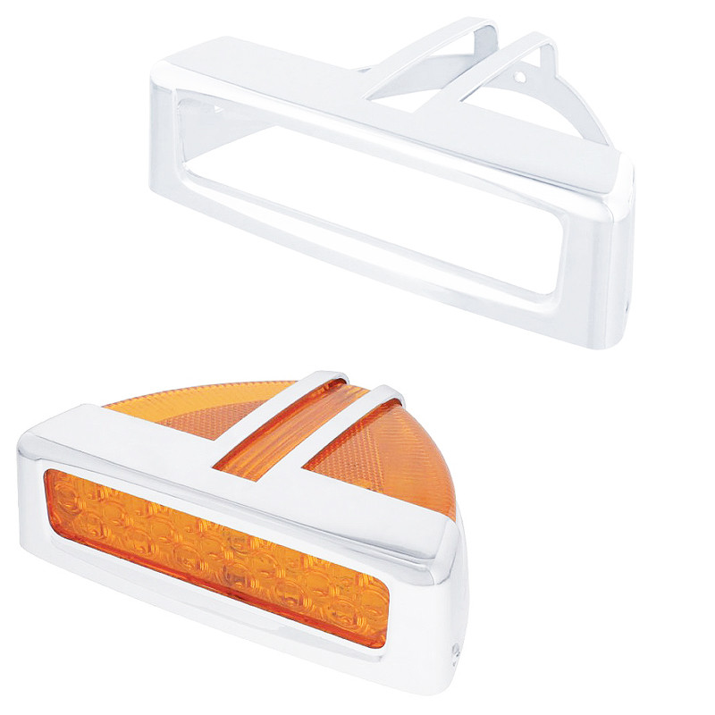 Chrome Low Profile Headlight Turn Signal Cover Raney's Truck Parts