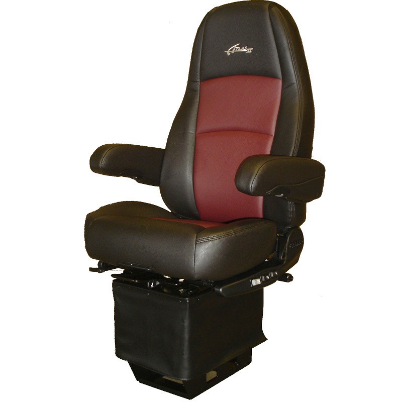 Sears Atlas II DLX Seat Highback Black & Red Leather With ... western star fuel filters 