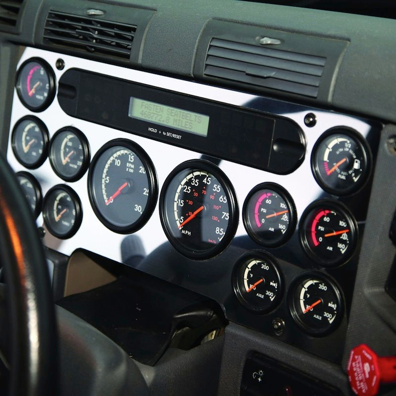 Freightliner Cascadia Stainless Steel Main Gauge Cluster ... 95 freightliner fuel filters 