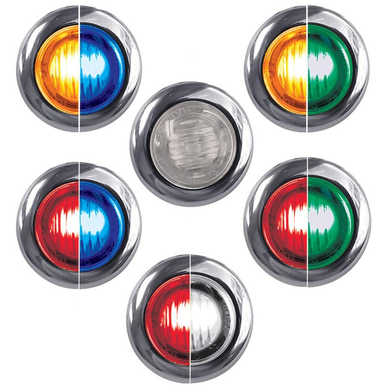 Mini Button Dual Color LED Marker Light By Rig Matters - Raney's Truck ...