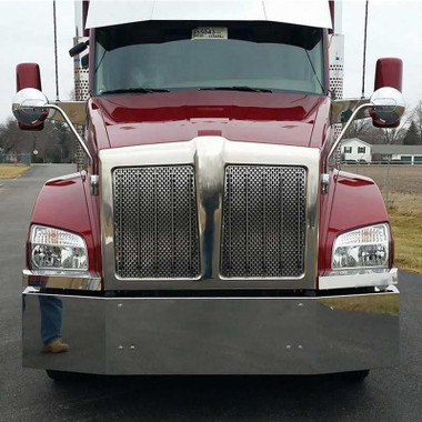 t880 kenworth bumper replacement chrome valley roadworks horizontal grill bar truck