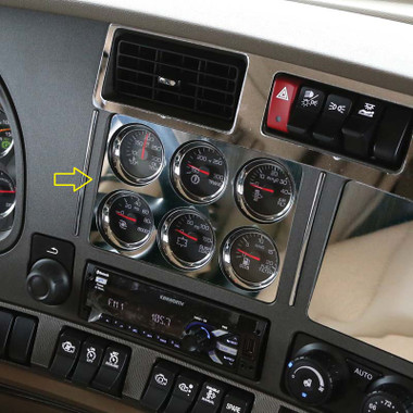 Kenworth T680 T880 Six Gauge Cluster Above Radio Trim By Roadworks