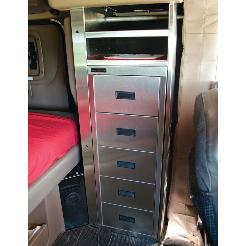 Universal 5 Drawer Storage Solution With Optional Trim Kit Shelves By Iowa Customs