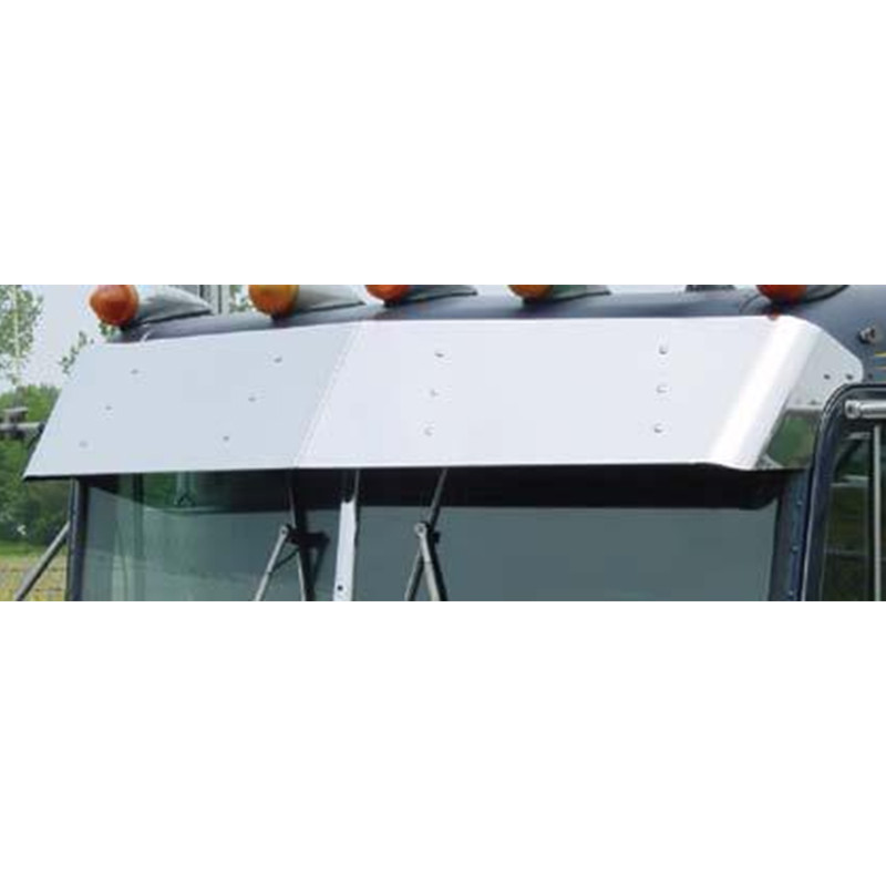 Peterbilt 359 13" Stainless Steel Drop Visor By RoadWorks Raney's