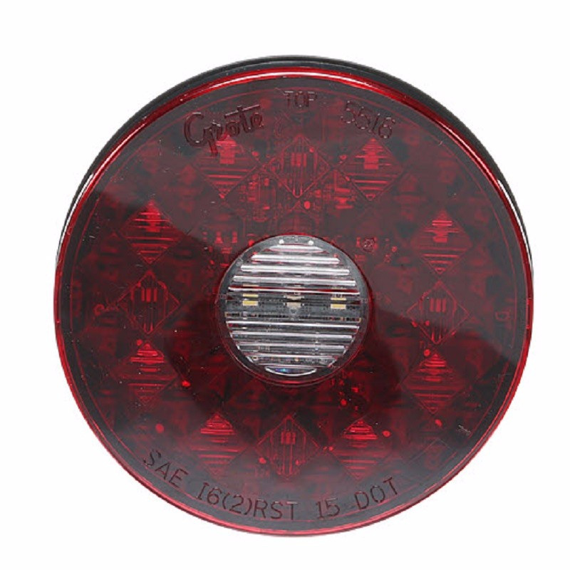 4" Round LED Stop Tail Turn Light with Integrated Reverse Function By