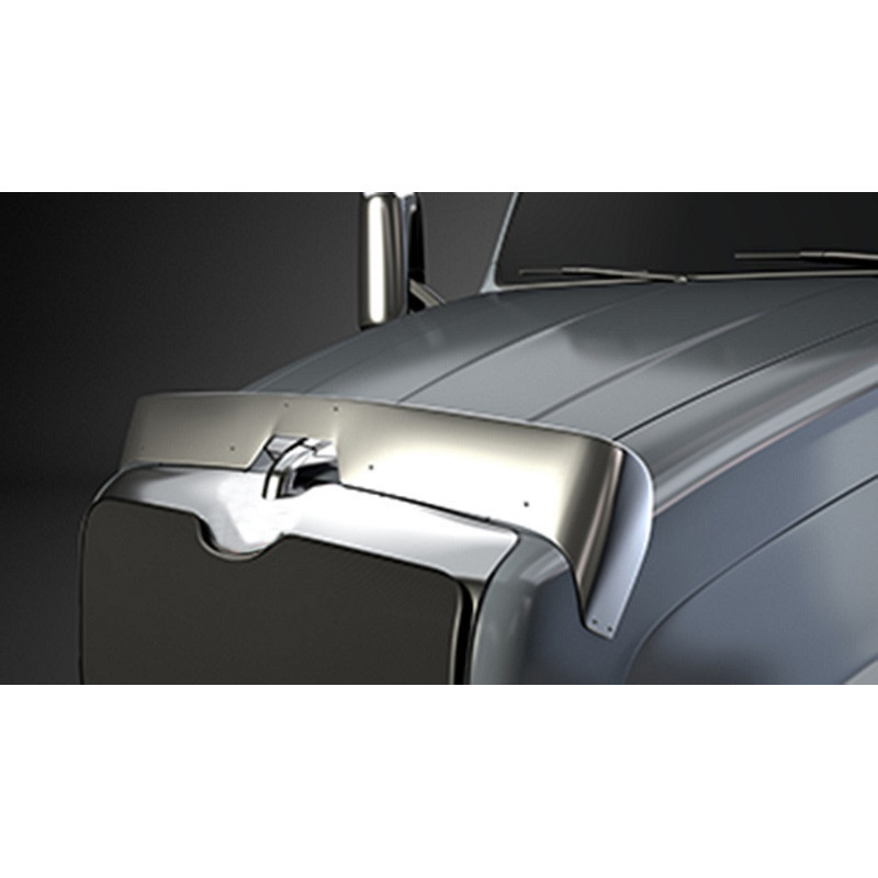 Peterbilt 579 Stainless Steel Hood Shield Bug Deflector By Belmor Raney S Truck Parts