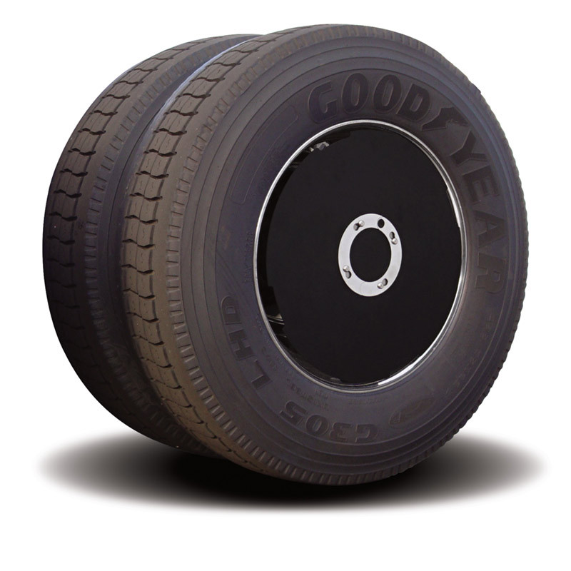 Twist & Lock Black ABS Plastic Aero Axle Cover Set For 22.5" Dual