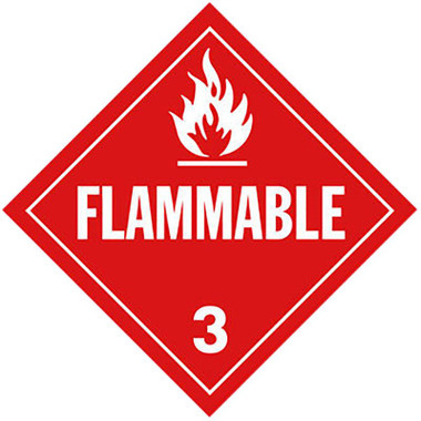 Flammable Gas Class 3 Placard Sign Sticker - Raney's Truck Parts