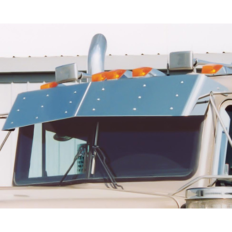 Kenworth W900 T800 T600 T300 BowTie Drop Visor for Flat Windshields By
