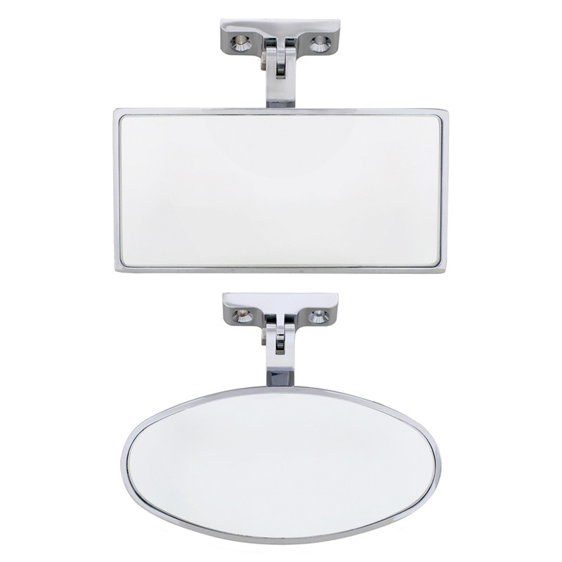 Universal Chrome Interior Rear View Mirror With ScrewOn Mount Raney's Truck Parts