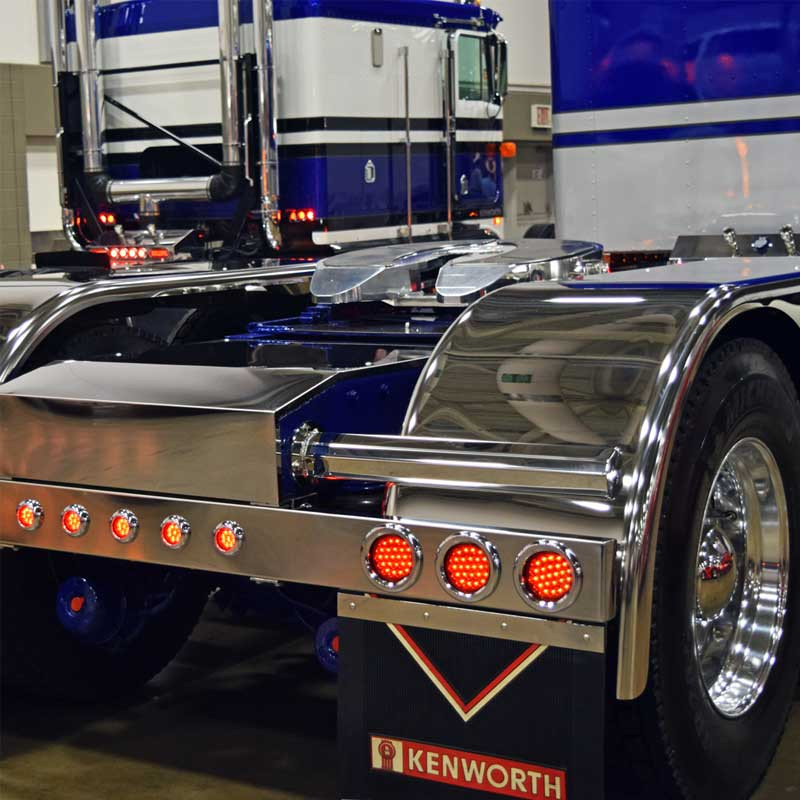 Stainless Steel One Piece Rear Light Bar With LED Lights By Grand