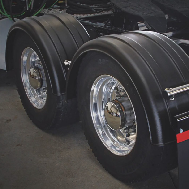 Minimizer 2220 Series Black Poly Super Single Truck Fenders For 22.5