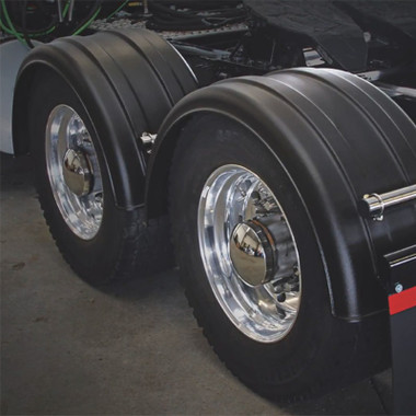 Minimizer 2220 Series Black Poly Super Single Truck Fenders For