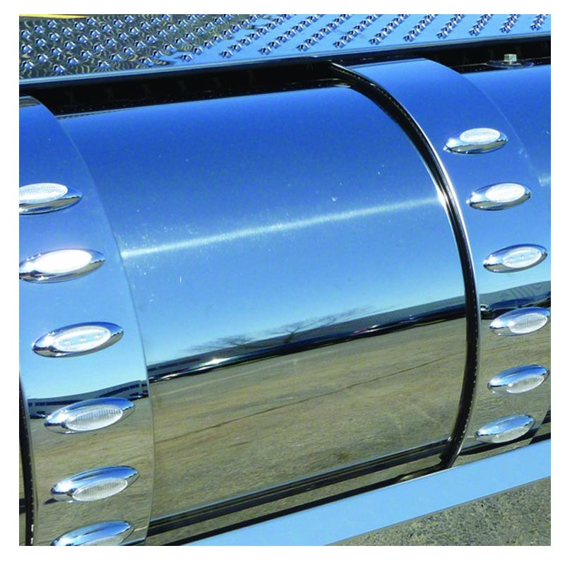 Kenworth Fuel Tank Strap With 6 M5 Amber LEDs Raney's Truck Parts