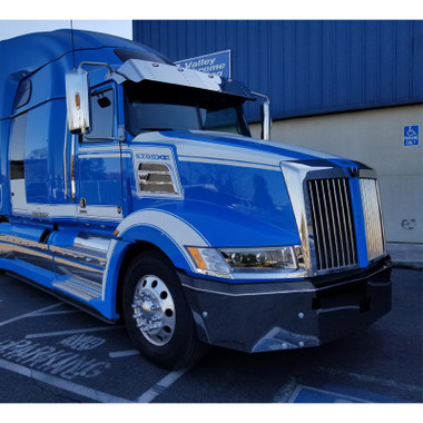 Western Star 5700xe Set Back Axle Chrome Bumper By Valley Chrome Raney S Truck Parts