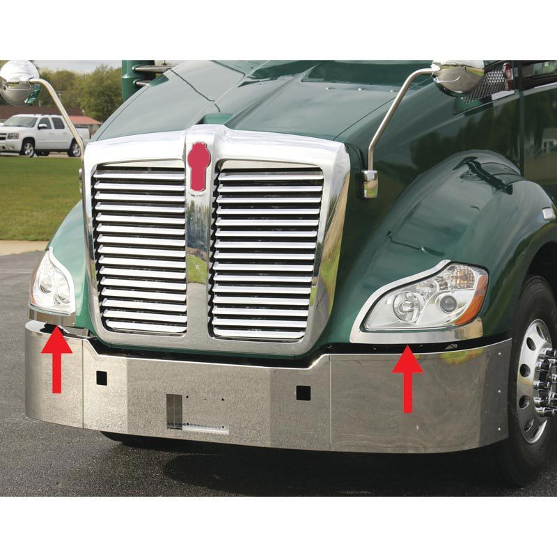 Kenworth T680 Thin Headlight Trim By RoadWorks Raney's Truck Parts