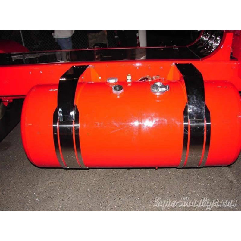 Kenworth Or Peterbilt Fuel Tank Straps Pair Slotted Style By 12 Gauge Customs Raney's Truck Parts