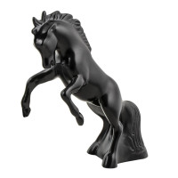 GG Grand General 48394 Black 6.5 X 7.5 inches Chrome Fighting Stallion Hood ORN w Windriders