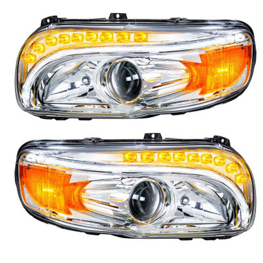 peterbilt chrome light headlight signal position turn led