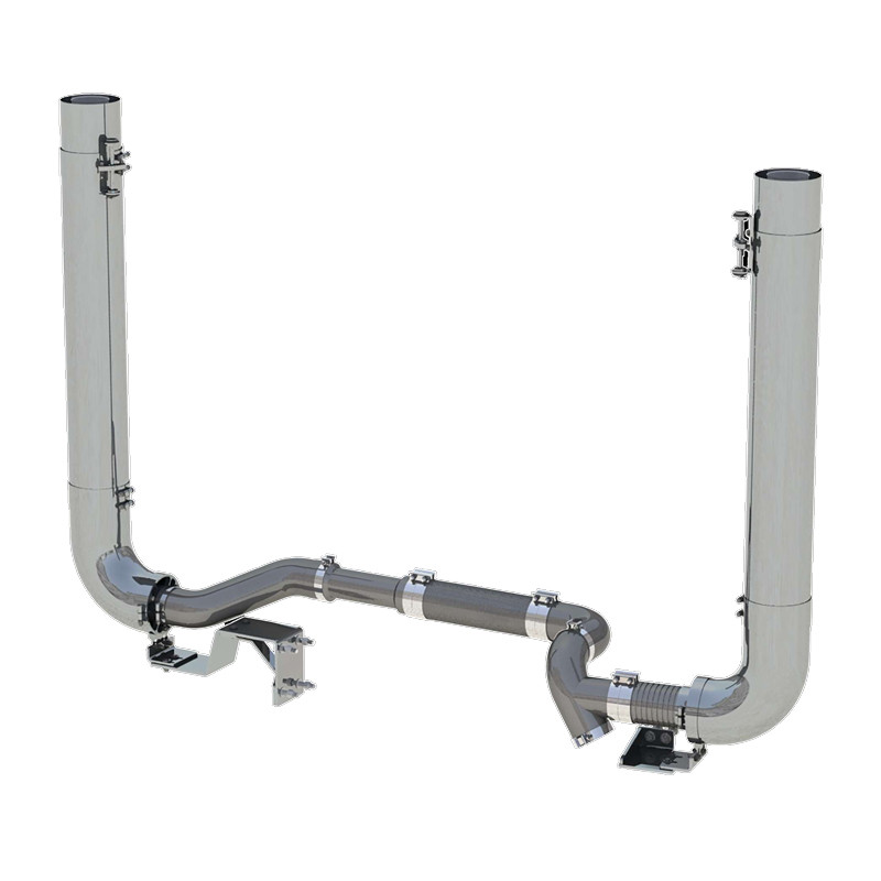 Peterbilt 579 AK Lite 8" Dynaflex Chrome Exhaust Kit Raney's Truck Parts