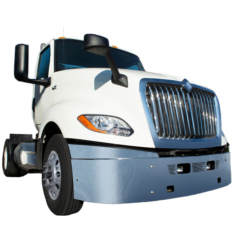 International LT 2017 And Newer 3 Piece Chrome Bumper With Extensions