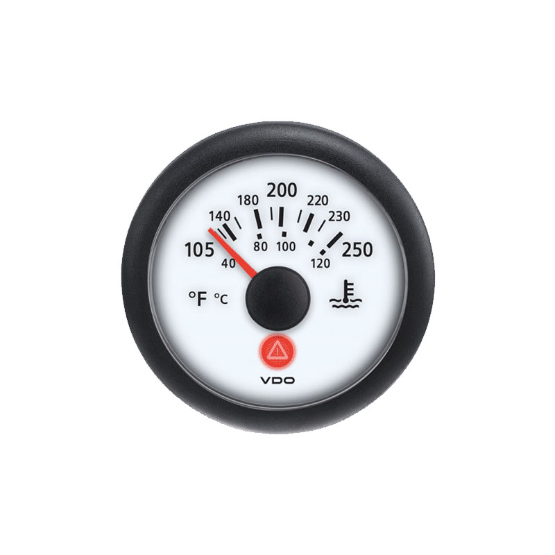 Semi Truck Analog Water Temperature Gauge Viewline Ivory Raney's