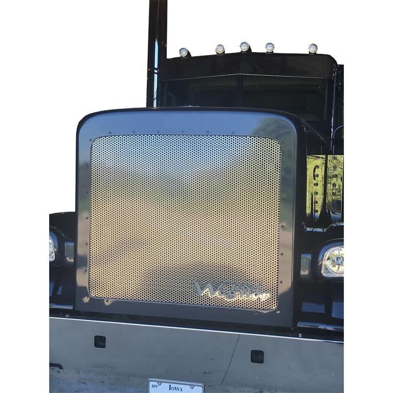 Peterbilt 389 Round Hole Cutout 304 Stainless Steel Grill By Iowa