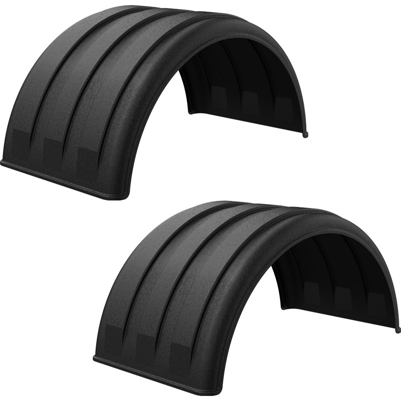 Minimizer Poly Truck Fenders Black 1600 Series For 16.5" Wheels Raney