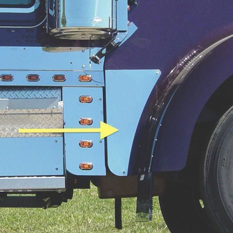 Kenworth W900L Extended Hood Lower Hood Extension Panels By RoadWorks