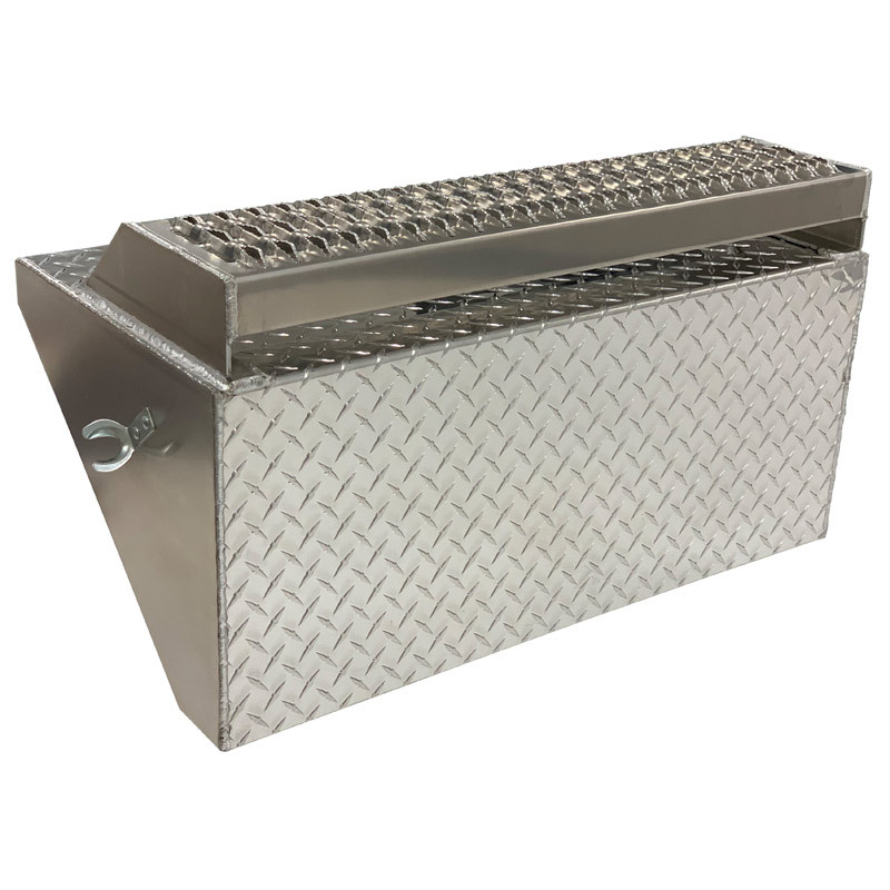 Peterbilt 379 389 Aluminum Diamond Plate Battery Box Lid w/ Top Step