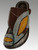 Mens Madas Sharqi Sandals - Style 4 in Brown, Light Blue and Gold