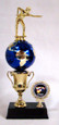 Billiards Globe-Cup Trophy - 14.5'' - Free Engraving