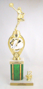 Shown With 8259 Cheer Figure, Green Column, 2012 Gold Trim, and Gold Aluminum Engraving Plates With Black Text