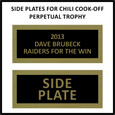 Side Plate for Chili Cook-Off Perpetual Trophy