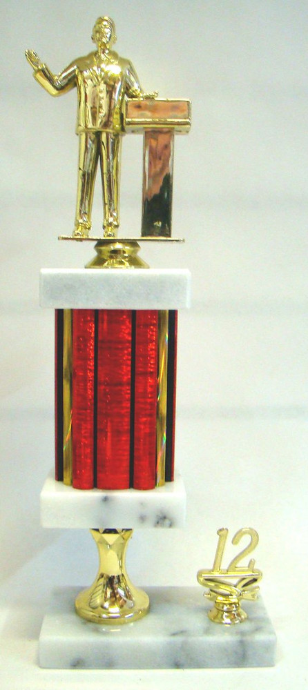 14 inch tall trophy Speech and Debate Team Toastmasters Trophy Free Engraving 