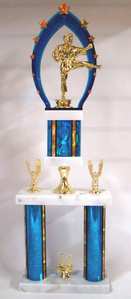 free engraving 8cm Mini Star Male Karate Trophy Award 