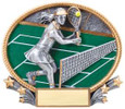 3D Oval Resins Series Large 7" Tennis Female - Free Engraving