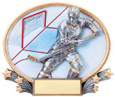 3D Oval Resins Series Large 7" Hockey - Free Engraving