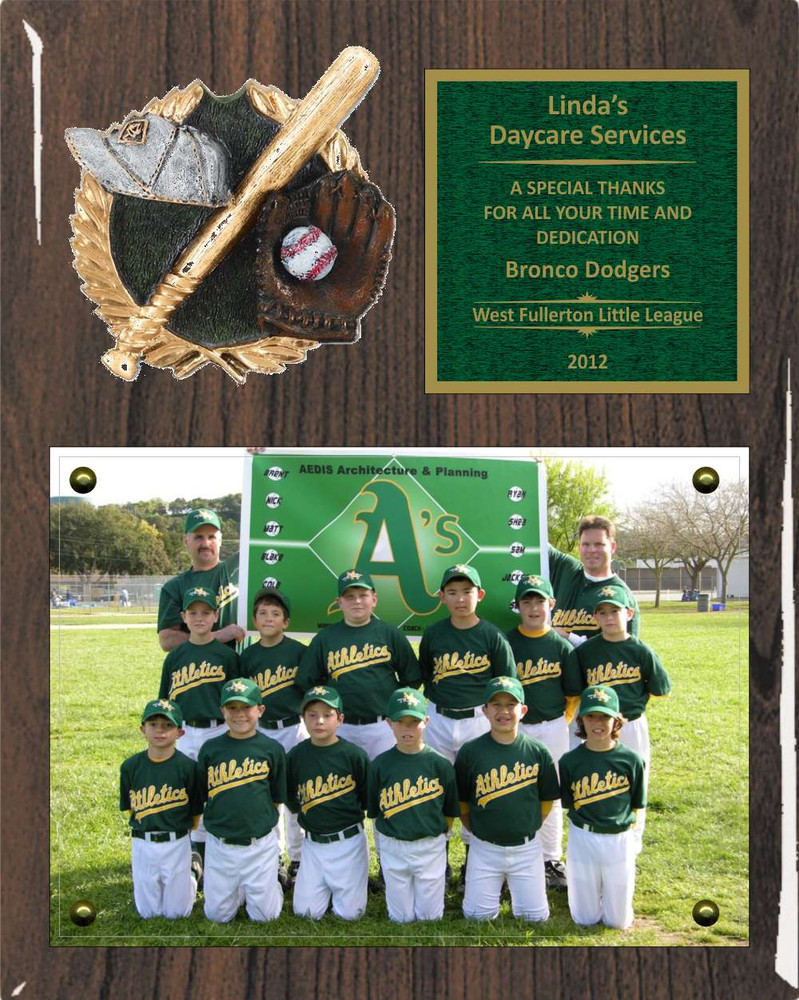 8 x 10 photo sponsor coach team mom appreciation plaque 3d pm