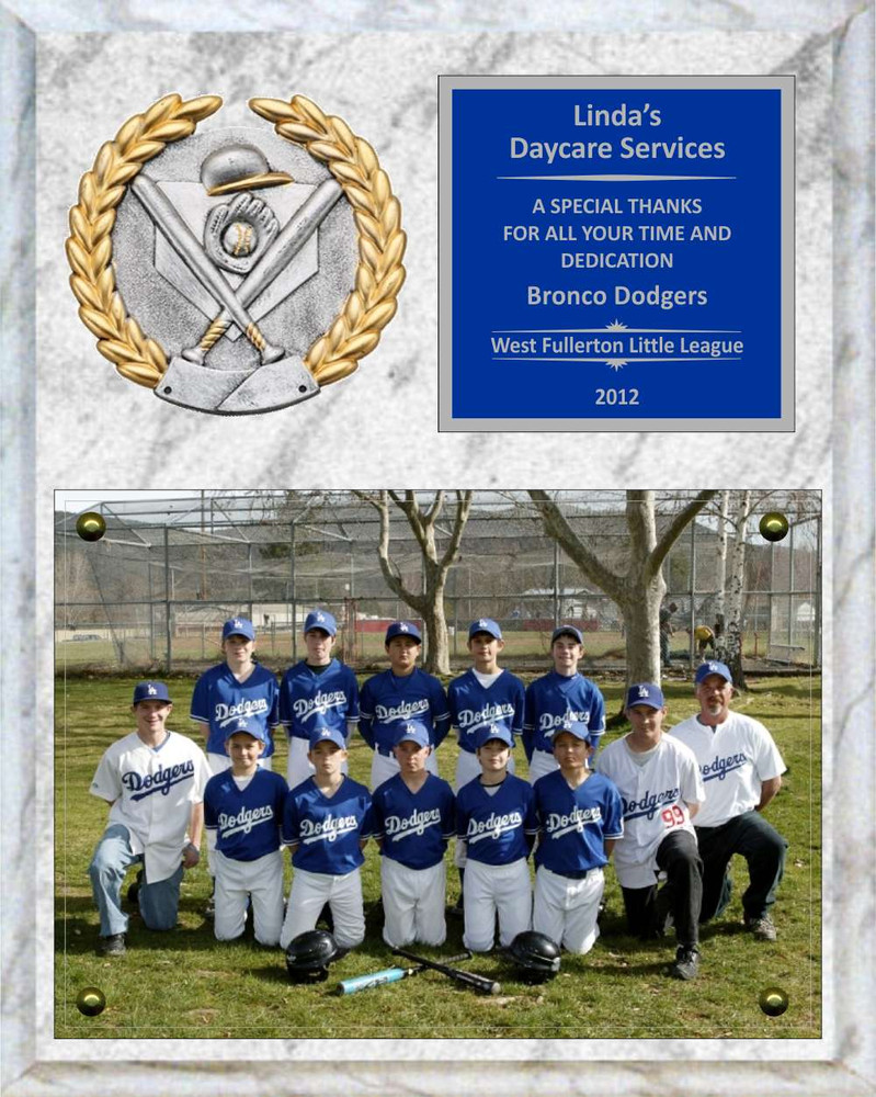 8 x 10 photo sponsor coach team mom appreciation plaque