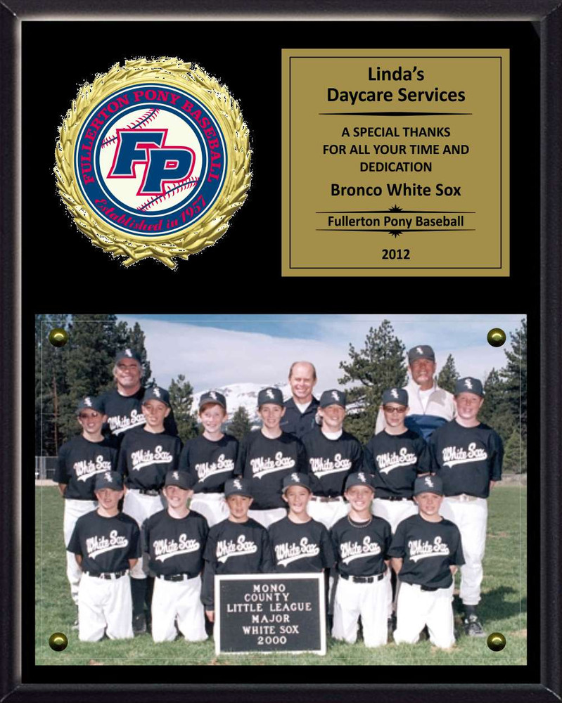 8 x 10 photo sponsor coach team mom appreciation plaque small
