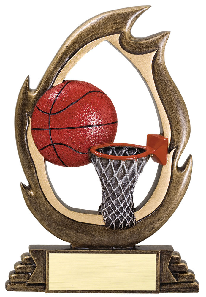 FANTASY FREE ENGRAVING BASKETBALL OVAL RESIN TROPHY 