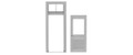 Tichy O Scale 1 Lite Door & Frame Kit with glazing #2034