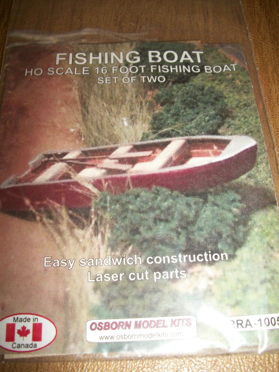 Osborn Model Kits HO Scale 16 foot Fishing Boat Kits 2 Pack RRA