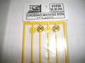 Tichy S Scale Crossing Warning Sign  8 piece  #3539