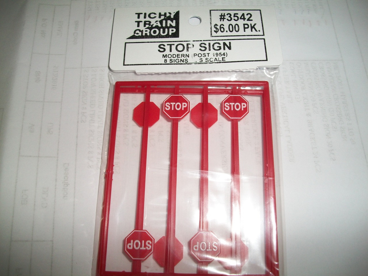 Tichy Train Group High Speed Limit Signs Kit #3544 8 Pieces S Scale New 