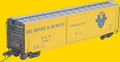 Kadee HO Scale 50 ft PS-1 Standard Boxcar Single door Delaware and Hudson D&H 29161
