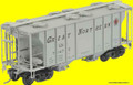 Kadee HO Scale PS-2 Two Bay Covered Hopper Great Northern GN 71470