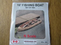 Osborn Model Kits N Scale 16 foot Fishing Boat 2 Pack  RRA-3005